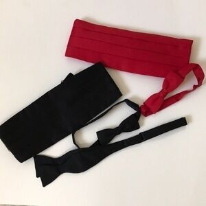 Santana Formal Accesories Bundle of 2 sets of cumber bands and bow ties
